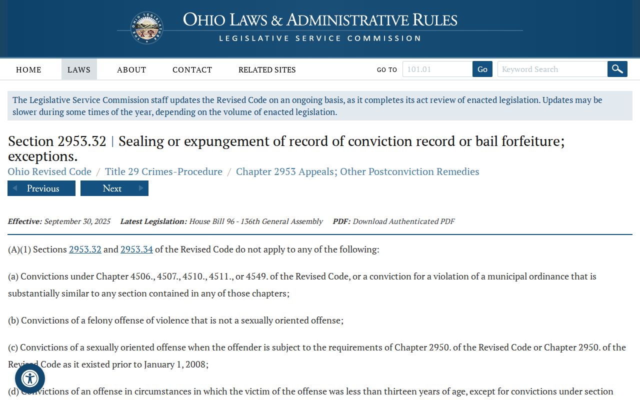 Tipp City court docket Ohio adult sealing and expungement statute